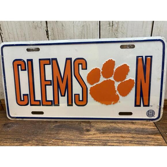 Clemson Orange White Purple South Carolina 6"x12" Aluminum License Plate Tag - Picture 1 of 7